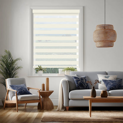 Grande Cream Light Filtering Zebra Shade