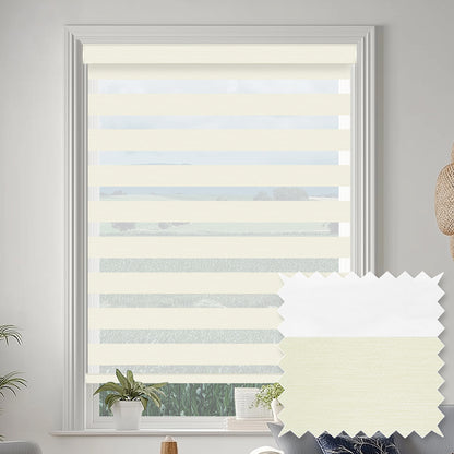 Grande Cream Light Filtering Zebra Shade