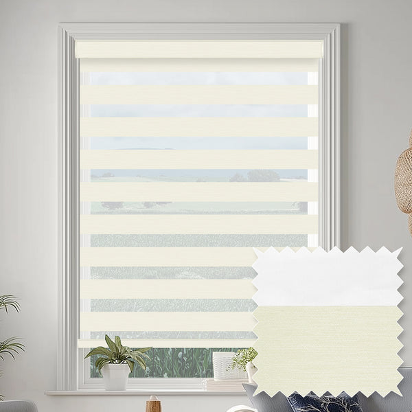 Grande Cream Light Filtering Zebra Shade