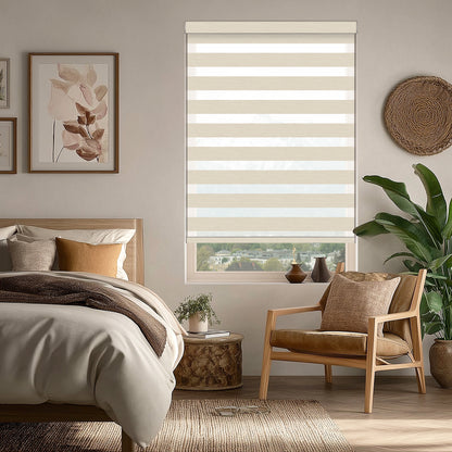 Grande Wheat Light Filtering Zebra Shade