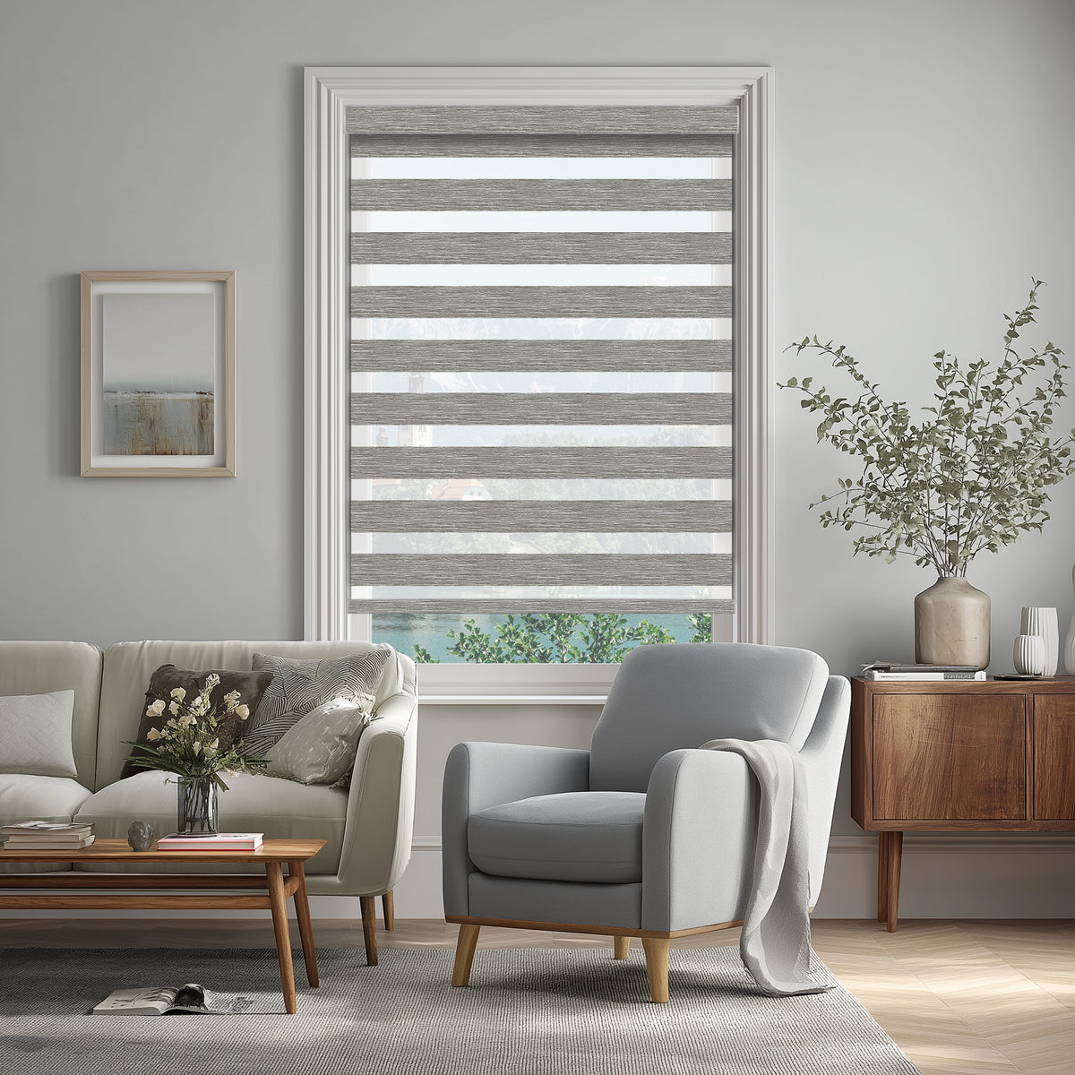 Grande Ash Light Filtering Zebra Shade
