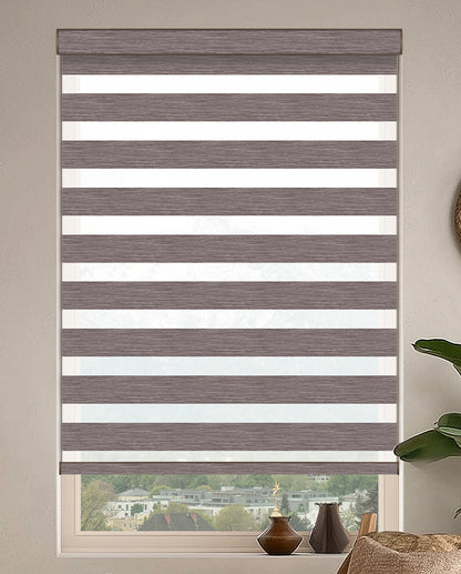 Grande Walnut Light Filtering Zebra Shade