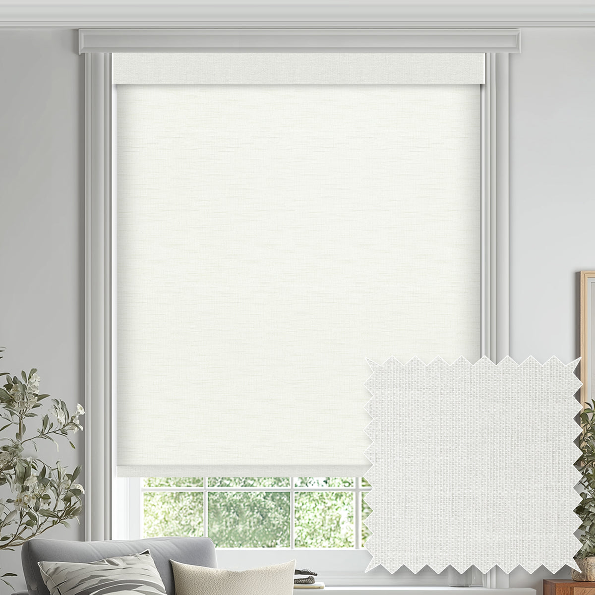 Gemma Ice Light Filtering Roller Shades
