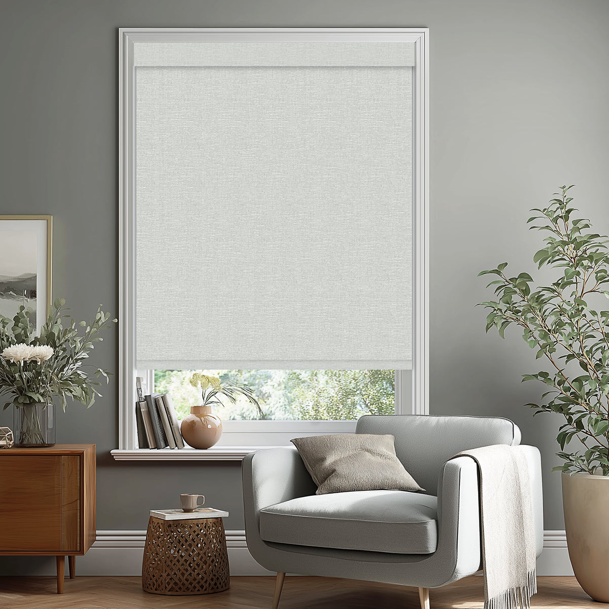 Gemma Silver Blackout Roller Shades