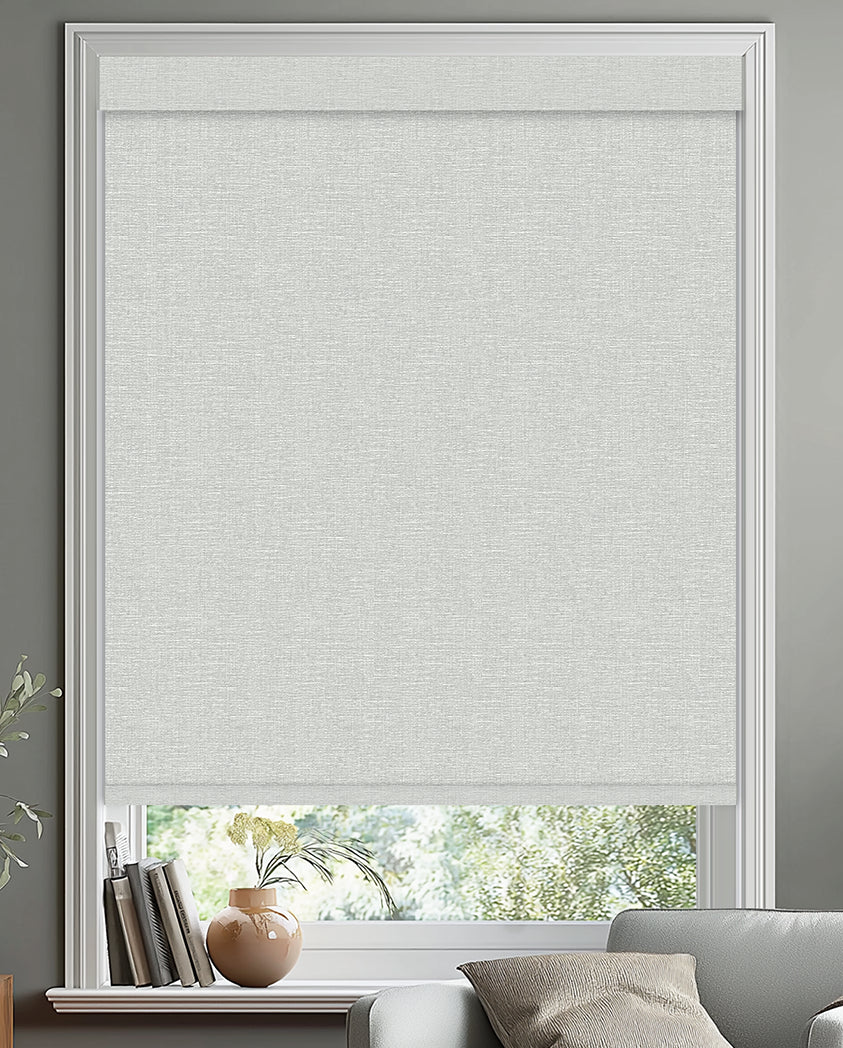Gemma Silver Blackout Roller Shades