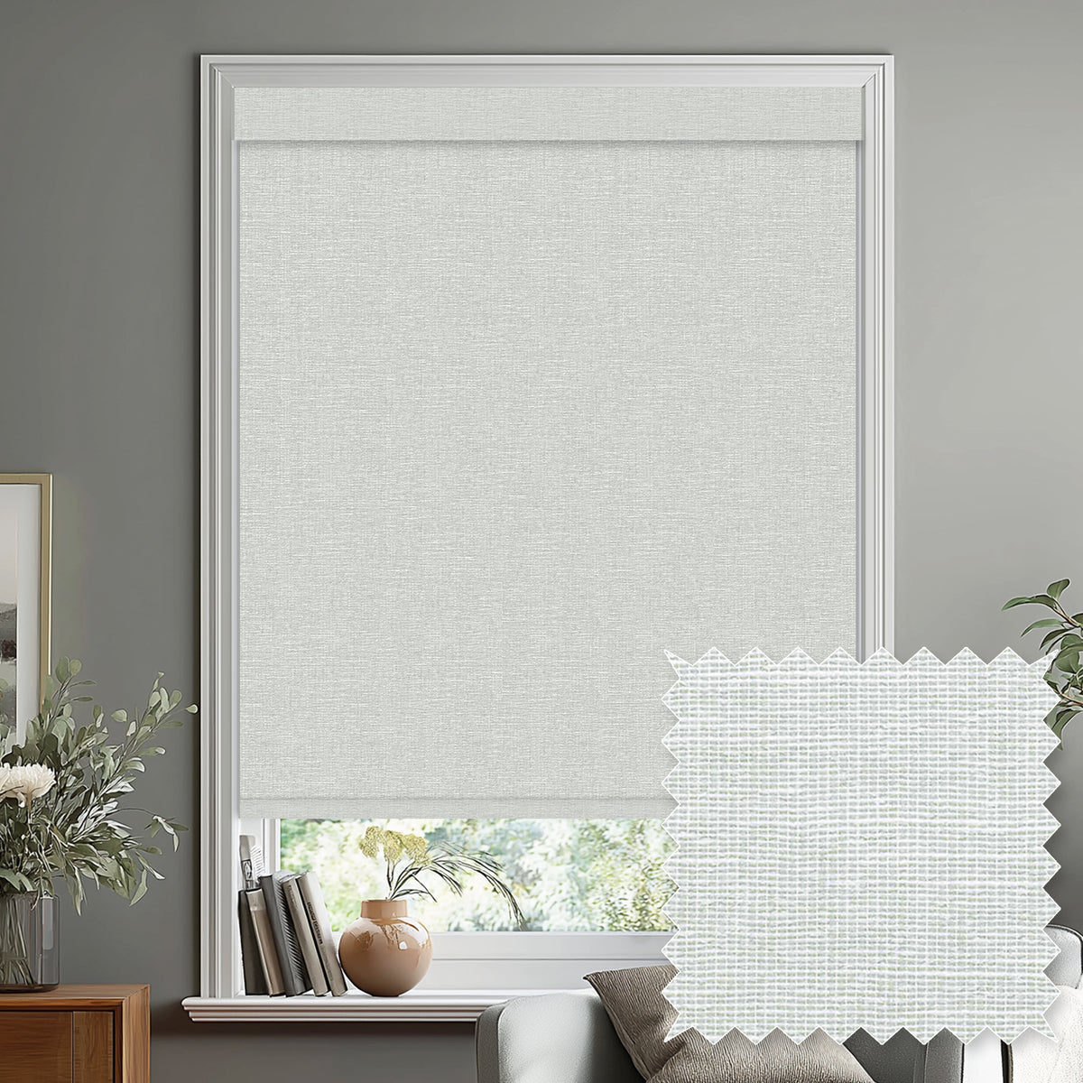 Gemma Silver Blackout Roller Shades