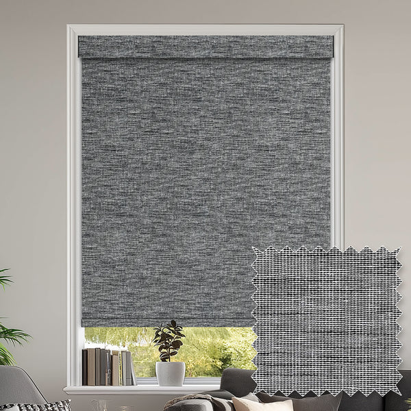 Gemma Charcoal Blackout Roller Shades