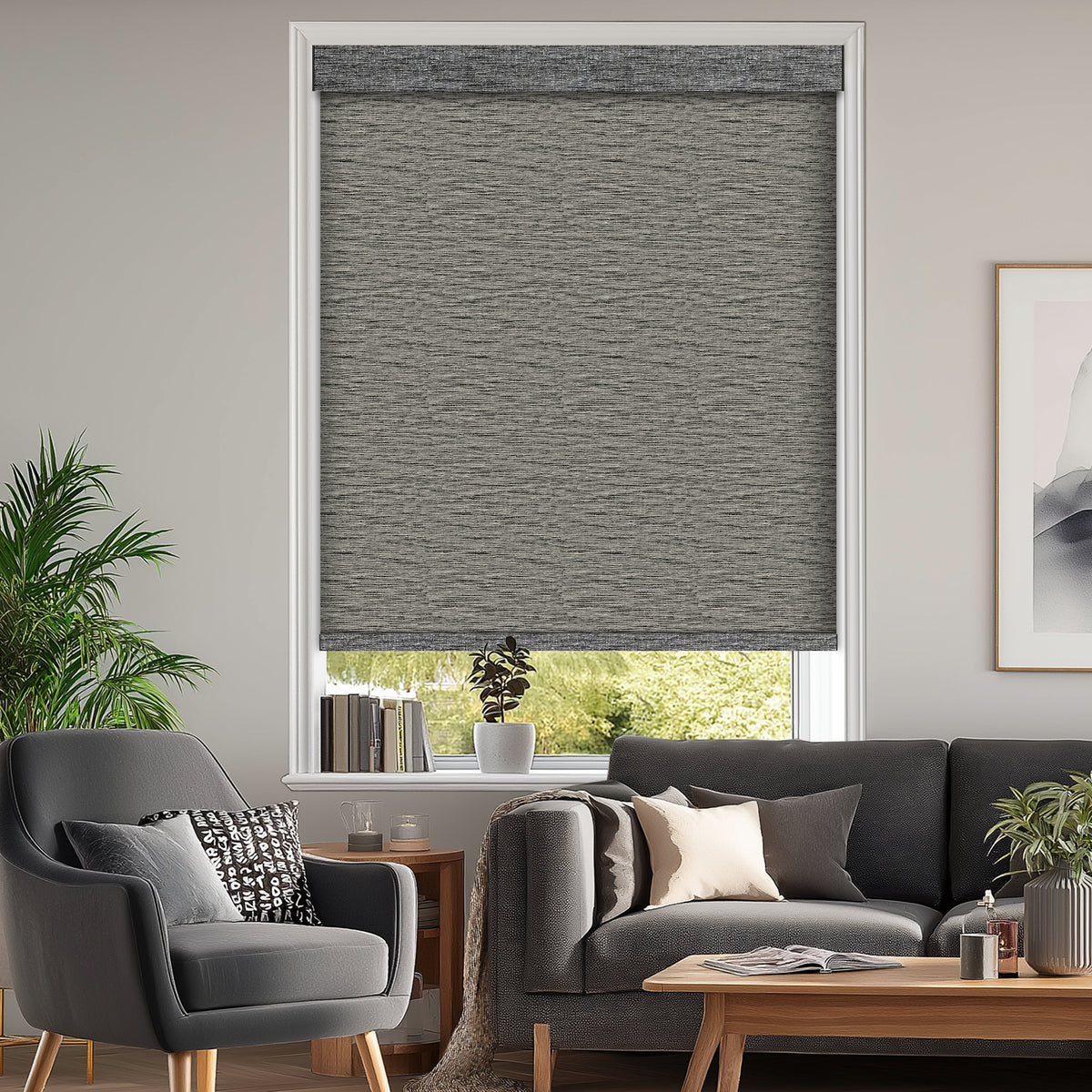 Gemma Charcoal Light Filtering Roller Shades