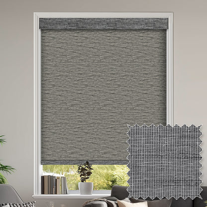 Gemma Charcoal Light Filtering Roller Shades