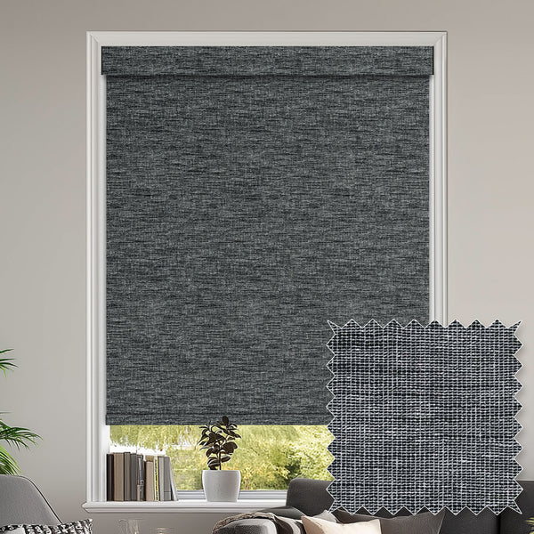 Gemma Black Blackout Roller Shades