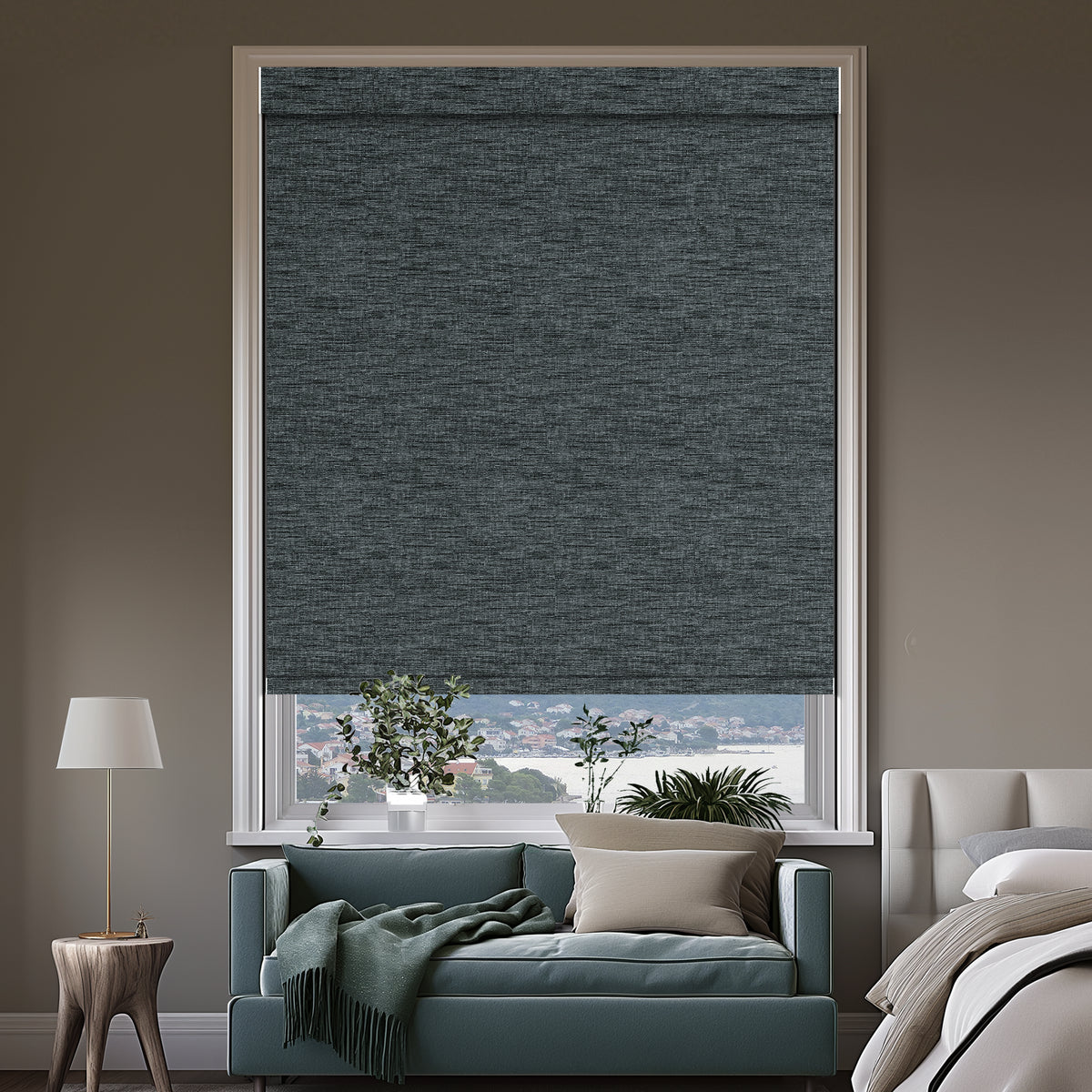 Gemma Denim Blackout Roller Shades
