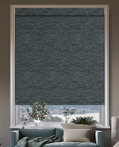 Gemma Denim Blackout Roller Shades