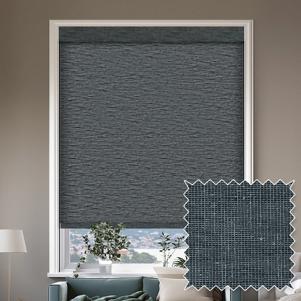 Gemma Denim Light Filtering Roller Shades