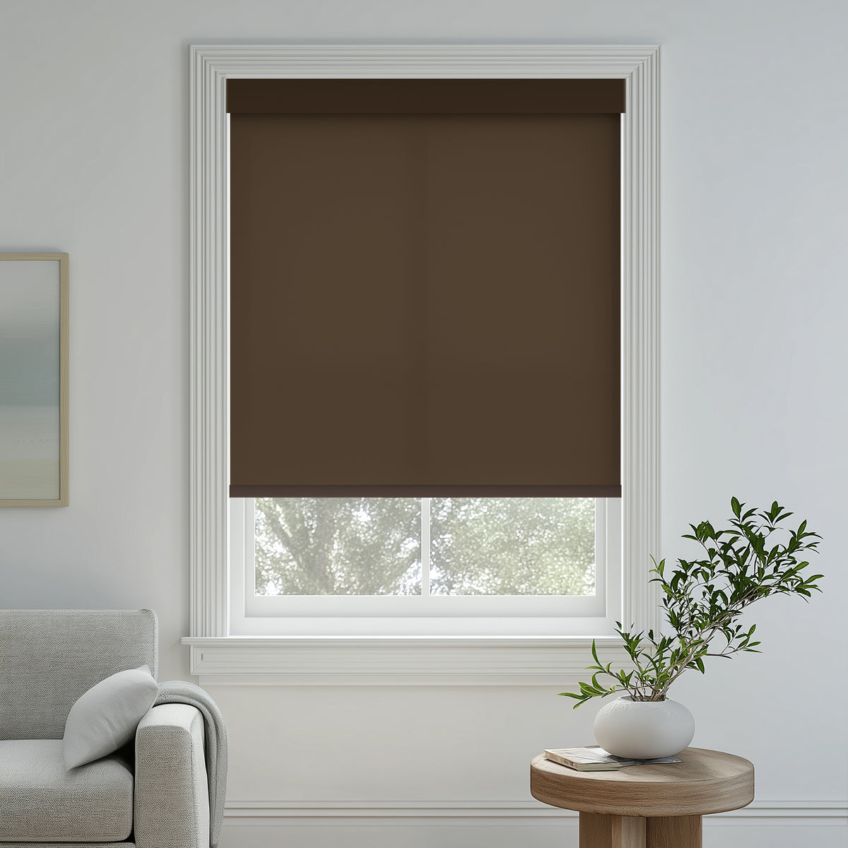 Tam Chocolate Light Filtering Roller Shades