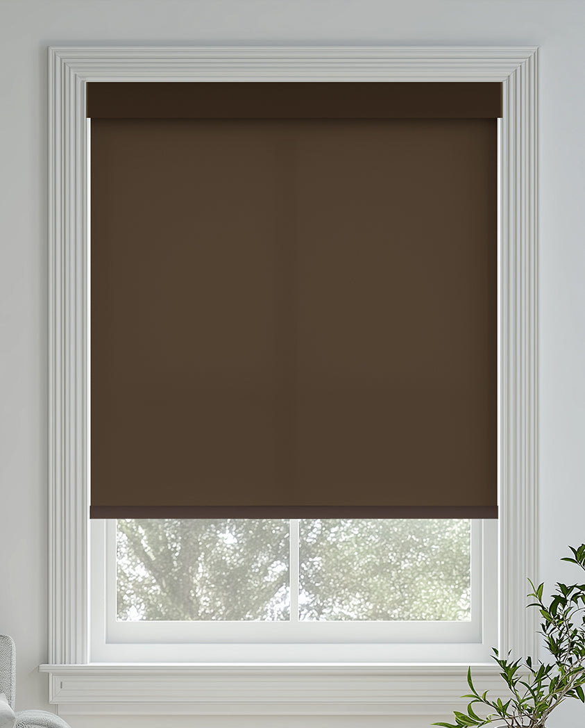 Tam Chocolate Light Filtering Roller Shades