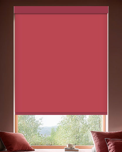 Tam Raspberry Light Filtering Roller Shades