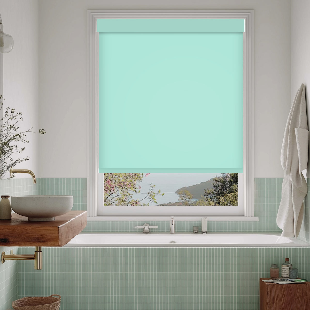 Tam Jade Light Filtering Roller Shades
