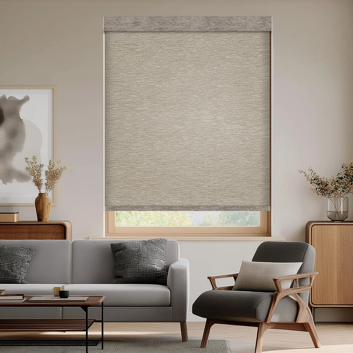 Capella Stone Light Filtering Roller Shades
