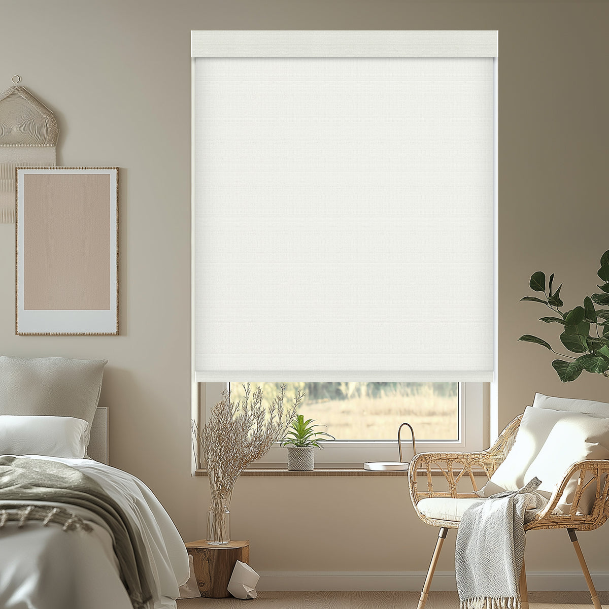 Quintana Snow Light Filtering Roller Shades