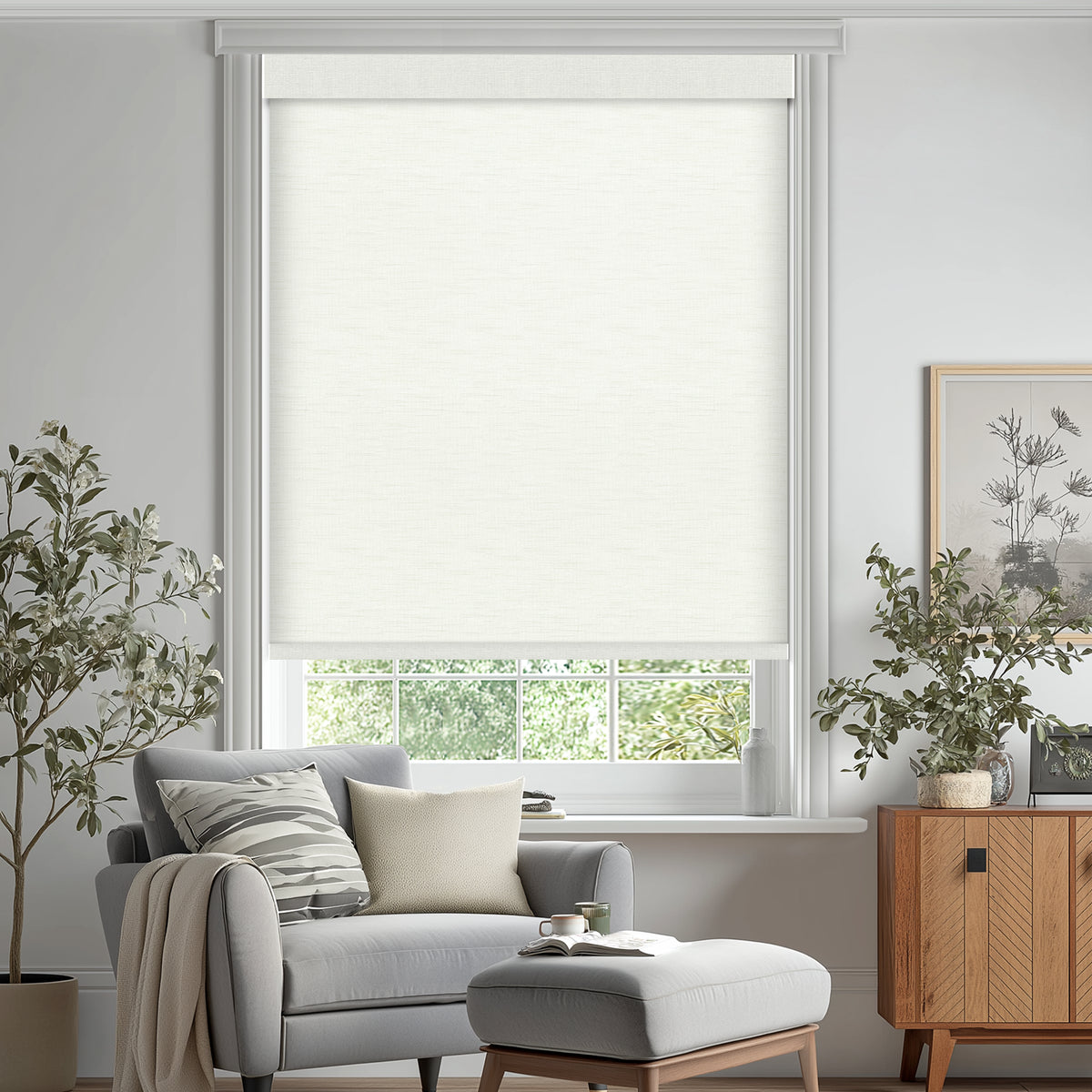 Gemma Ice Light Filtering Roller Shades