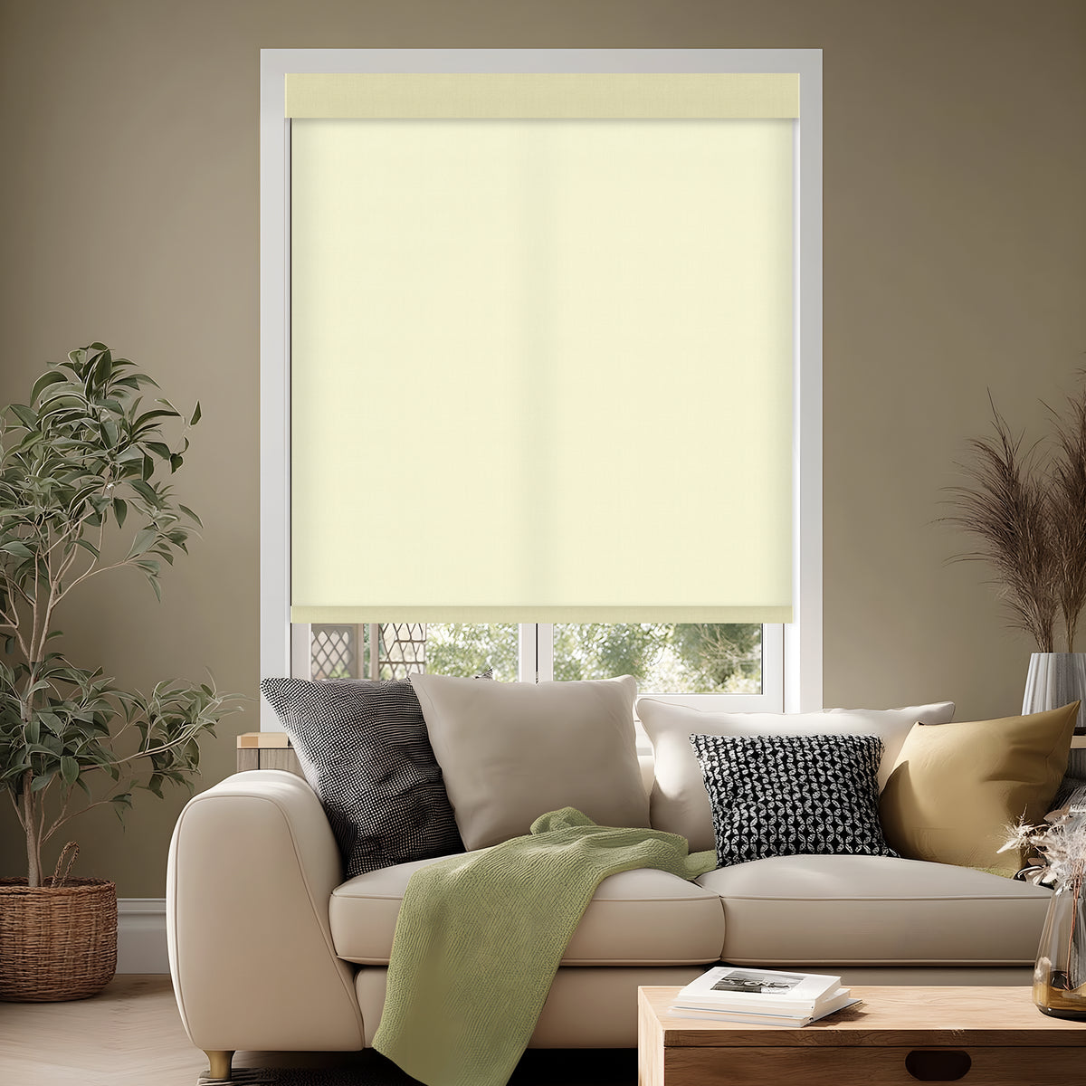Greeley Butter Light Filtering Roller Shades