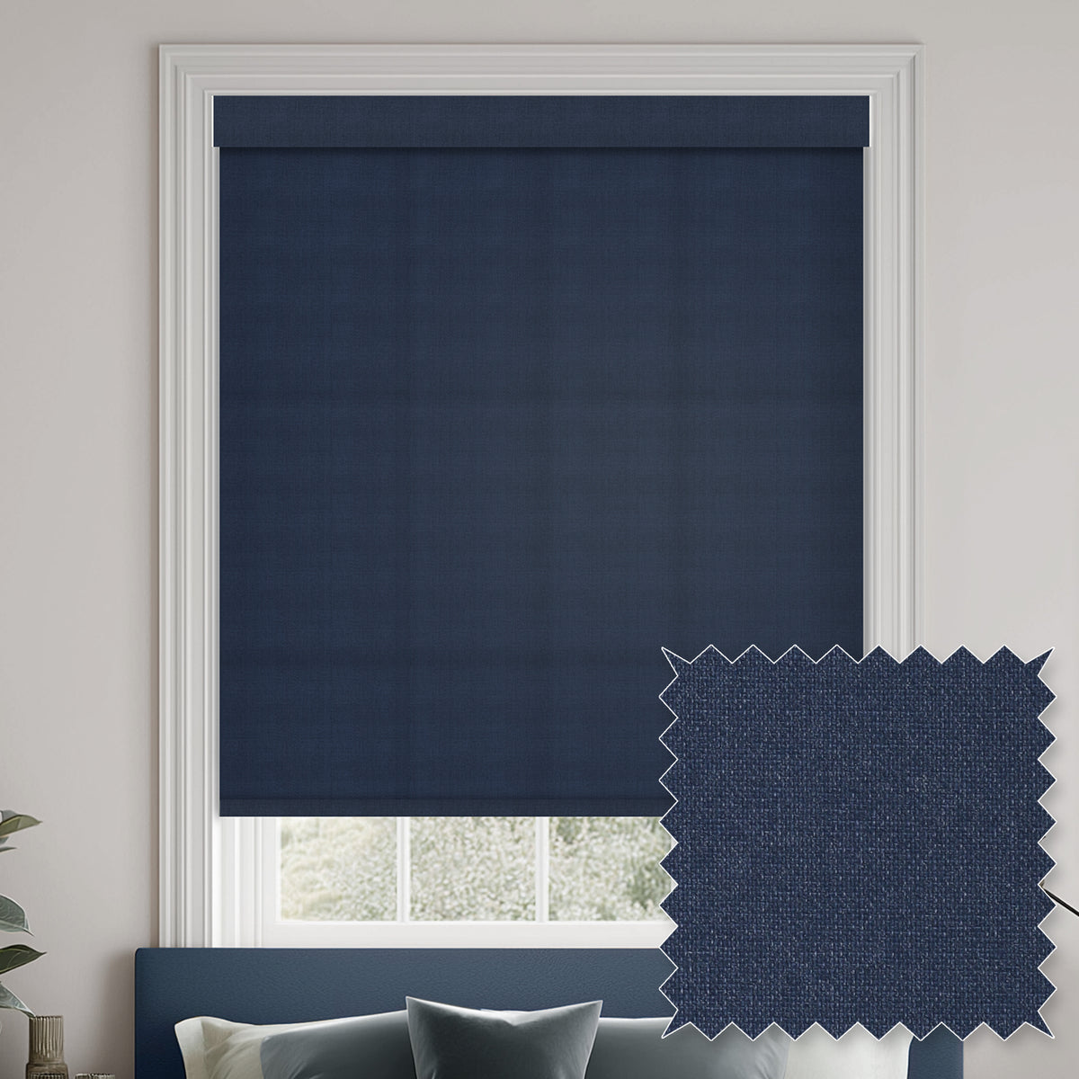 Greeley Indigo Light Filtering Roller Shades