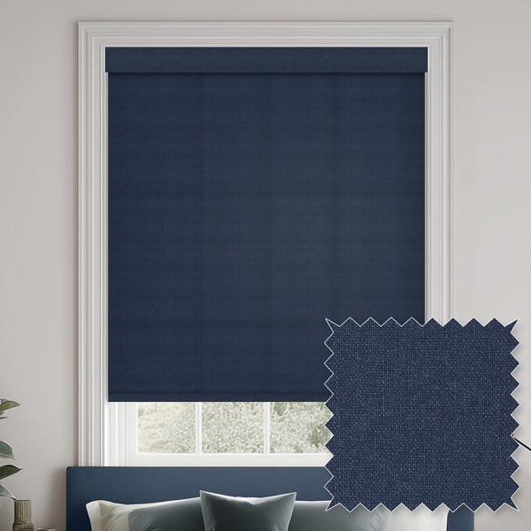 Greeley Indigo Light Filtering Roller Shades