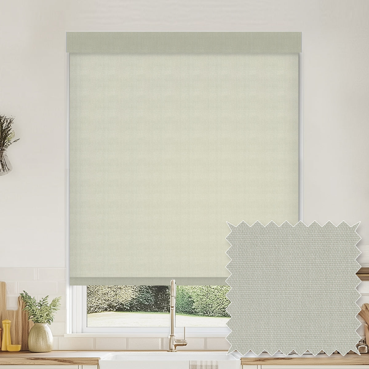 Greeley Mist Light Filtering Roller Shades
