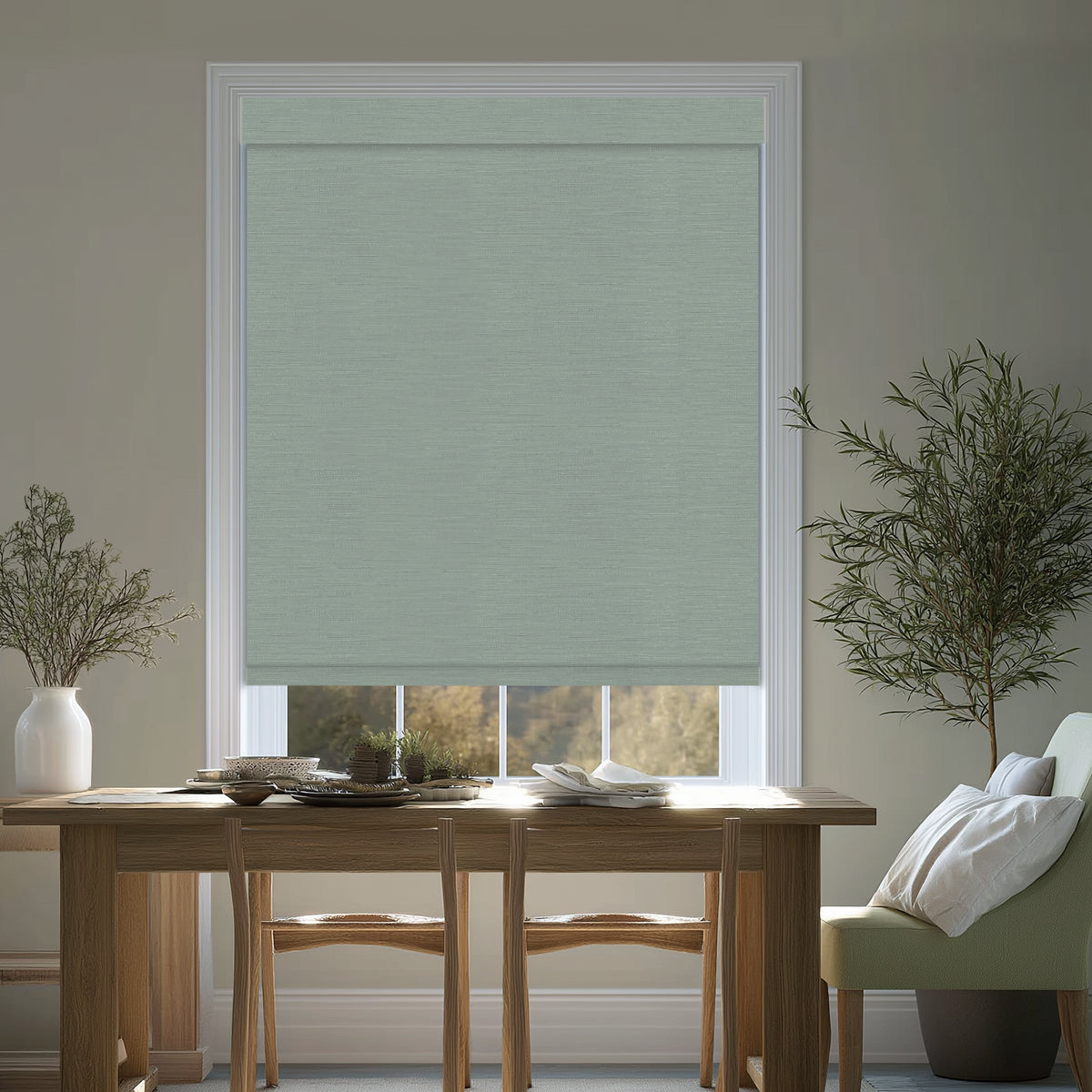 Hinton Laurel Flame Retardant Blackout Roller Shades