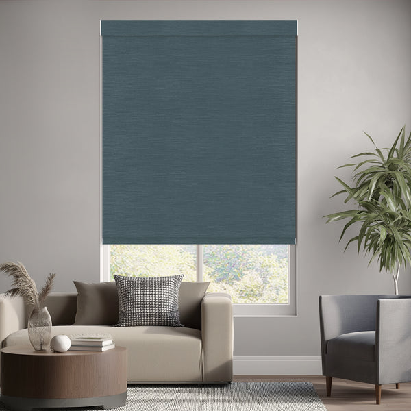 Hinton Denim Flame Retardant Blackout Roller Shades