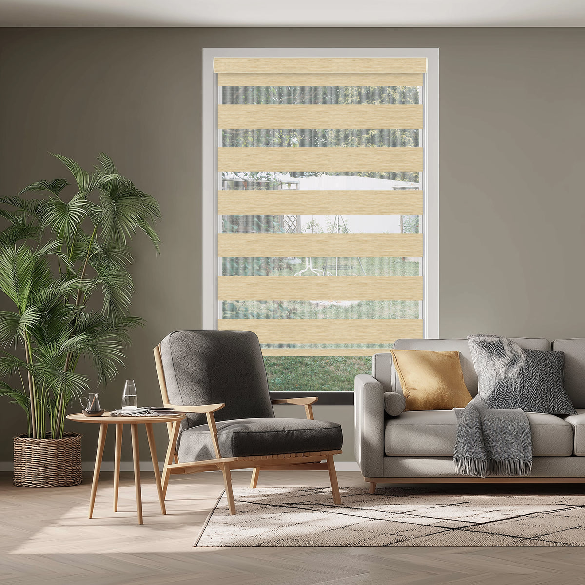 Ives Peanut Light Filtering Zebra Shade