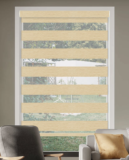 Ives Peanut Light Filtering Zebra Shade