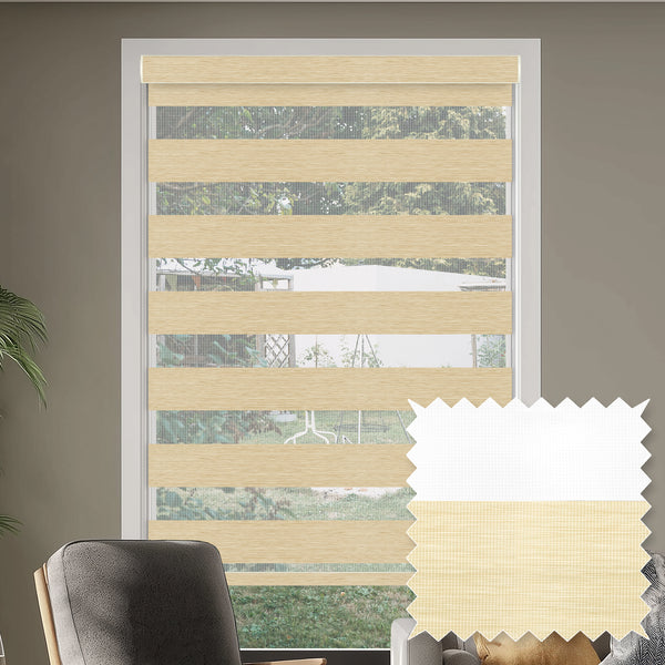 Ives Peanut Light Filtering Zebra Shade