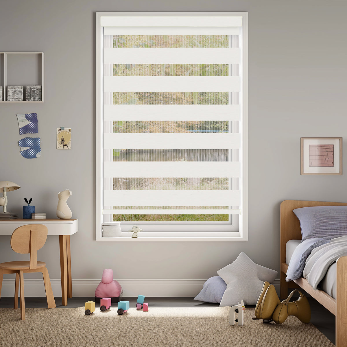 Ives Coconut Light Filtering Zebra Shade