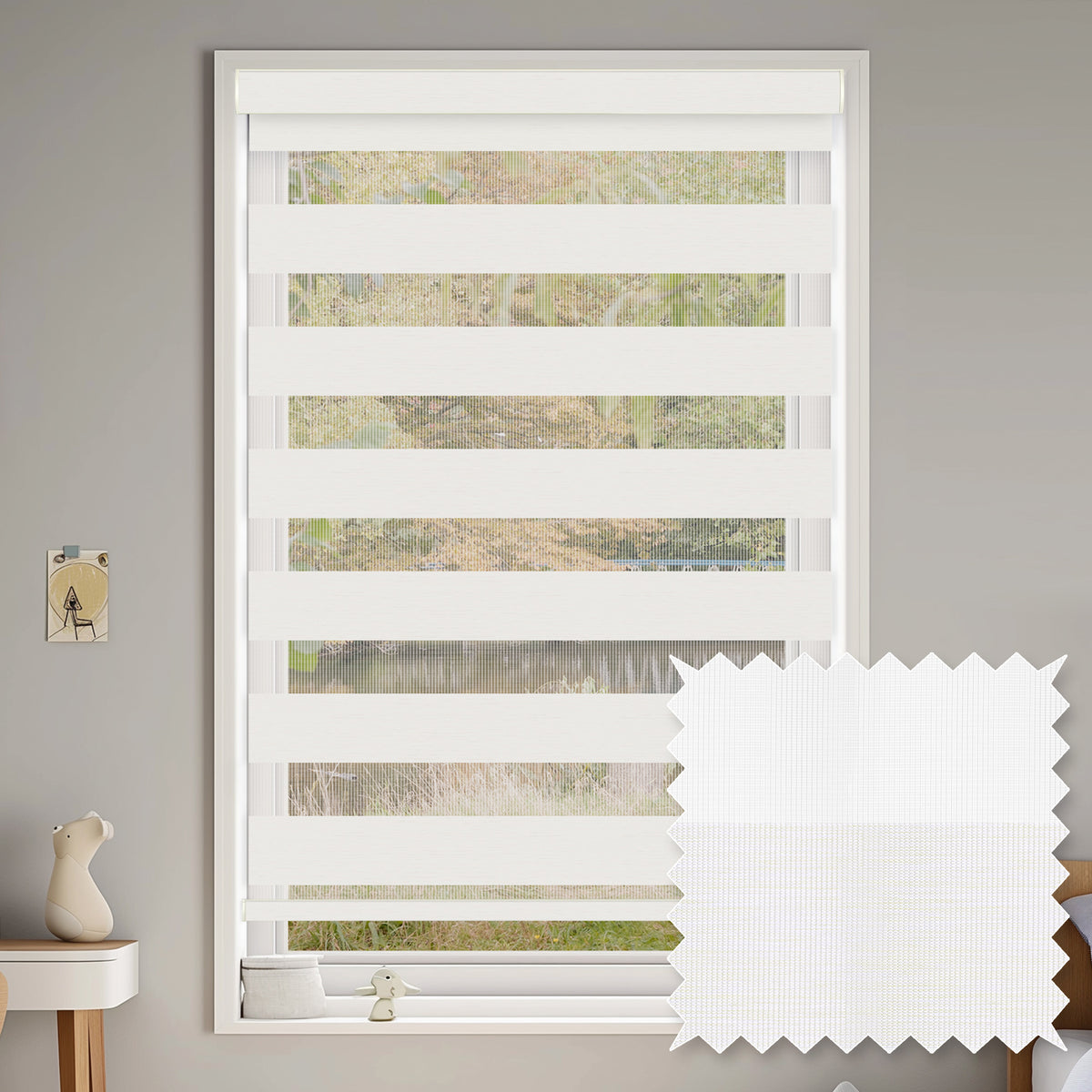 Ives Coconut Light Filtering Zebra Shade