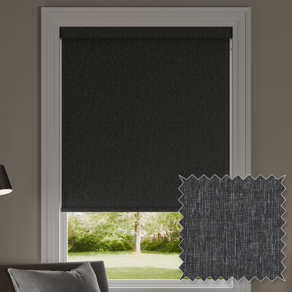 Jensen Black Blackout Roller Shades