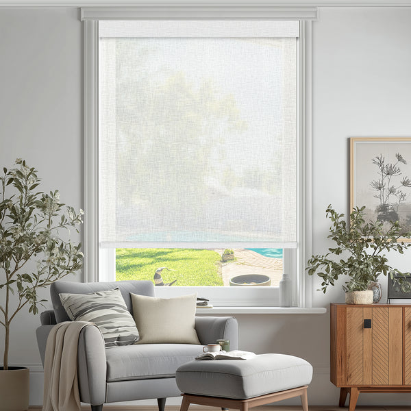 Chalk Salt Sheer Roller Shades