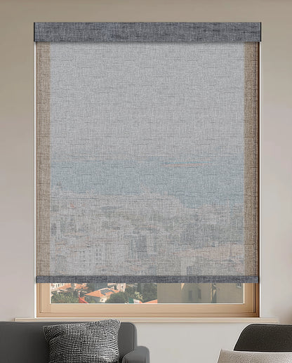 Baroda Obsidian Sheer Roller Shades