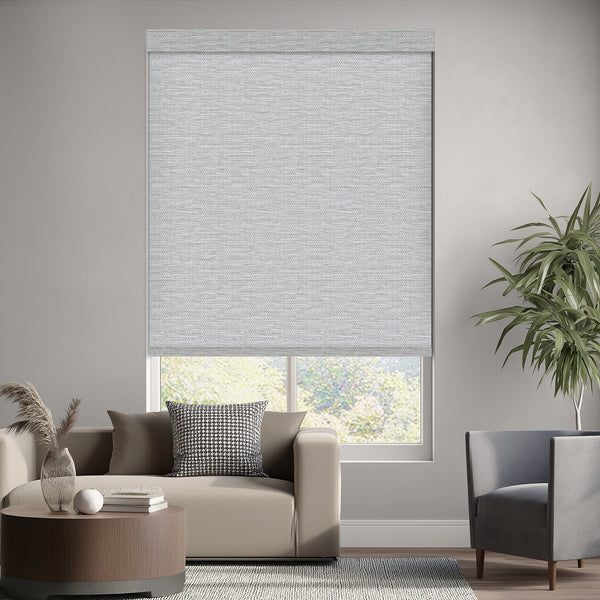Euler Linen Ash Light Filtering Roller Shades