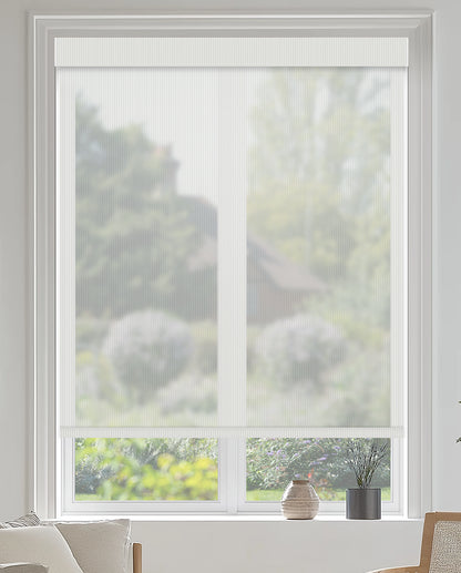 Kewen Snow Flame Retardant Sheer Roller Shades