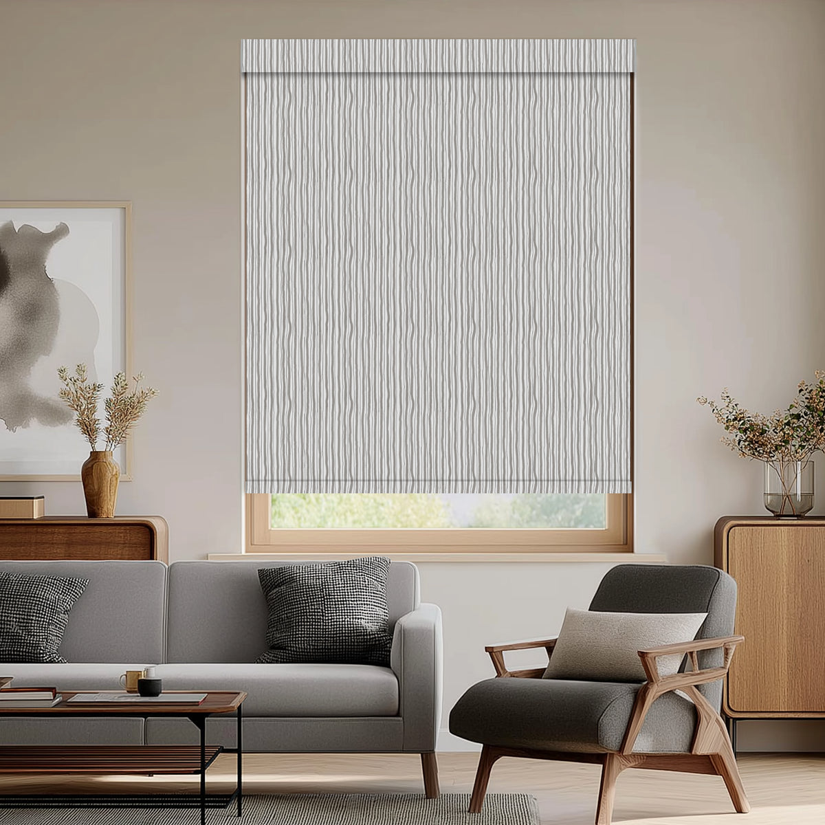 Luers Grey Blackout Roller Shades