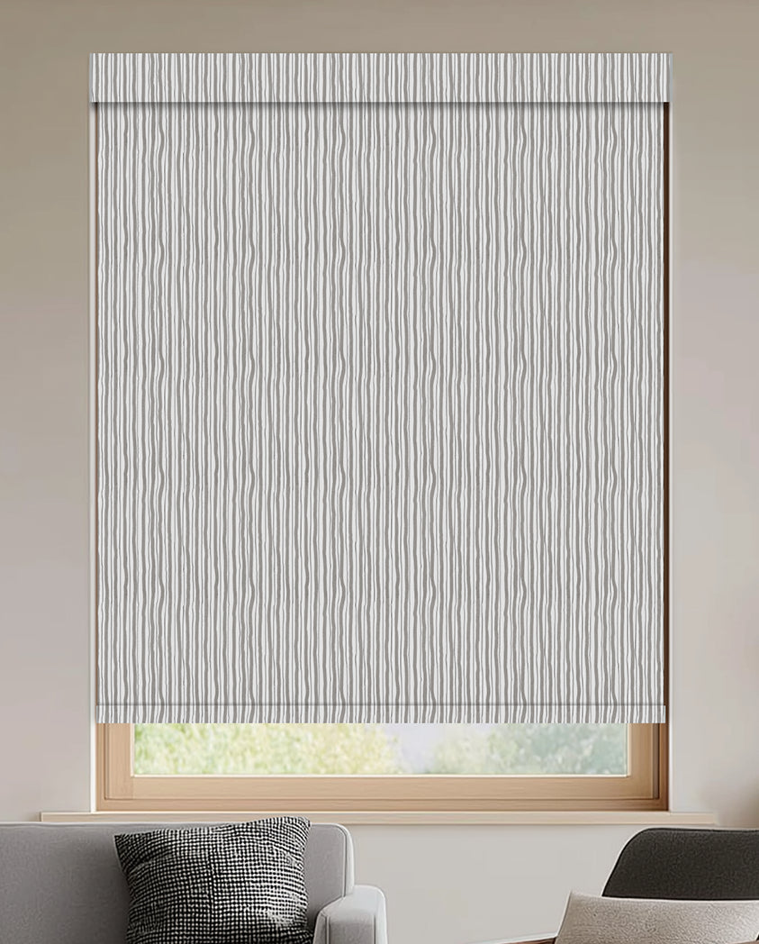 Luers Grey Blackout Roller Shades