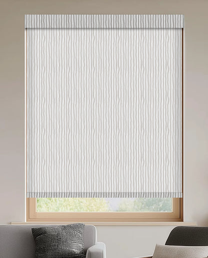 Luers Grey Light Filtering Roller Shades