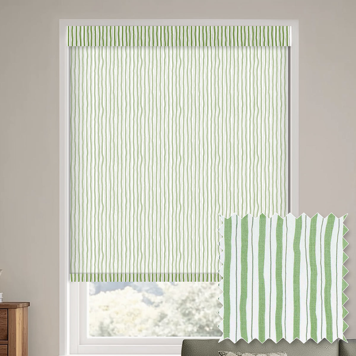Luers Matcha Light Filtering Roller Shades