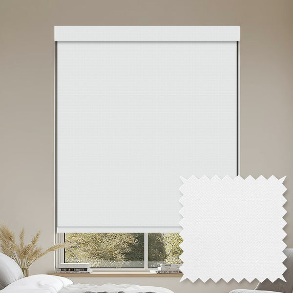 Maldon Bright White Blackout Roller Shades