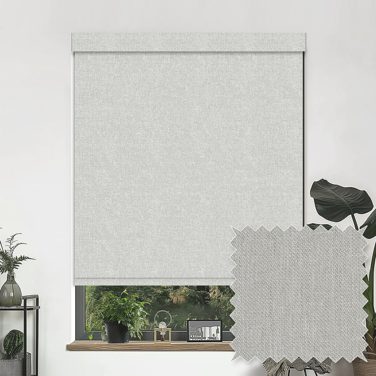 Maldon Silver Blackout Roller Shades