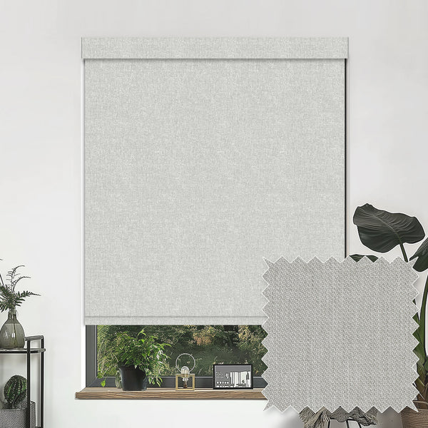 Maldon Silver Blackout Roller Shades