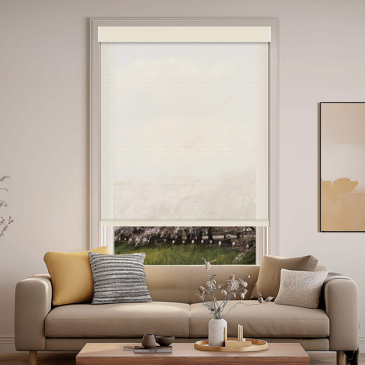 Madhu Cotton Coconut Sheer Roller Shades