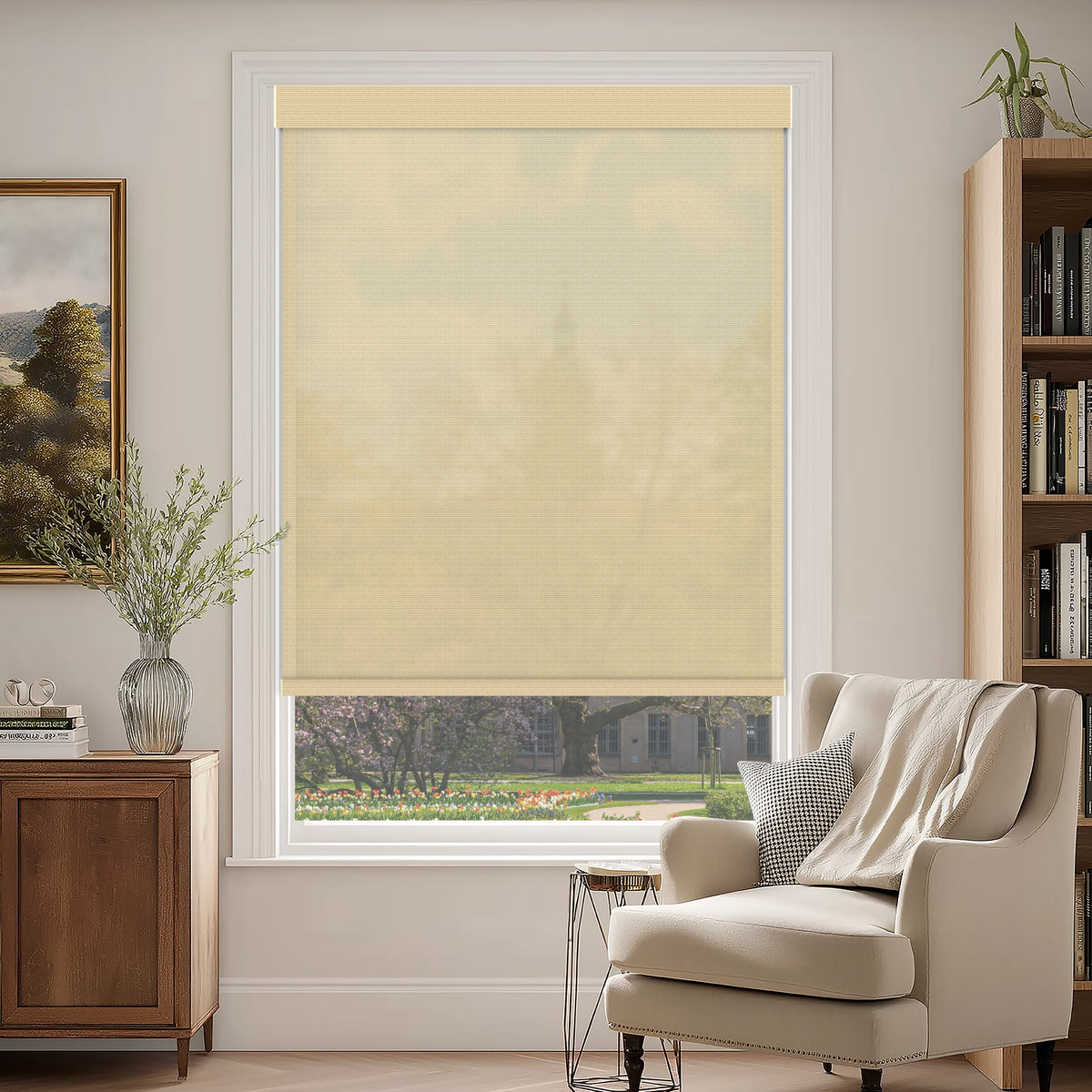 Madhu Cotton Peanut Sheer Roller Shades