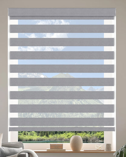 Murree Silver Blackout Zebra Shade